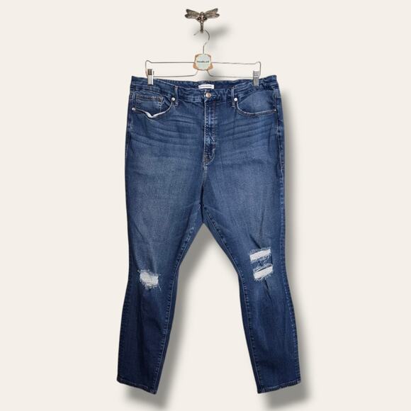 Good American Plus Size Good Waist Stretch Jean GW108T B219 Jean 22 - Picture 1 of 12
